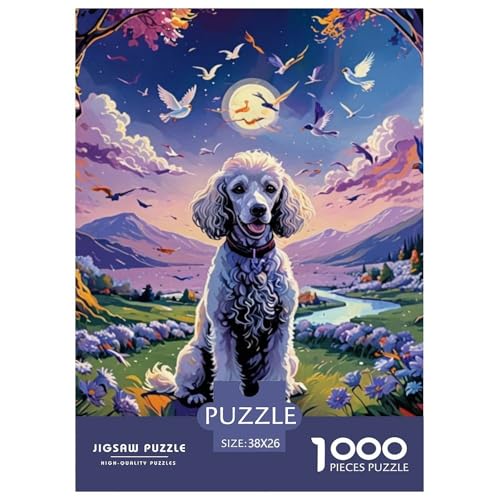 Poodle Puzzles Perfekt Für Spieleabende Wohnungsdekoration 1000 Stück Cute Hund Puzzle Perfekt Für Damen, Herren, Kinder Ab 14 Jahren 38x26cm/1000pcs von UXINYOUME