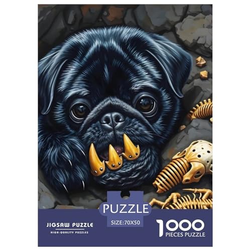 Pug Puzzles Perfekt Für Spieleabende Heimdekoration 1000 Stück Herausforderndes Cute Hund Puzzle Für Damen, Herren, Kinder Ab 14 Jahren 70x50cm/1000pcs Pug Puzzles Perfekt Für Spieleabende Heimdekoration 1000 Stück Herausforderndes Cute Hund Puzzle Für Damen, Herren, Kinder Ab 14 Jahren 70x50cm/1000pcs von UXINYOUME