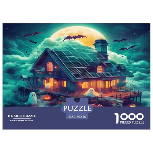 Schloss Puzzles Familien-Puzzlespiel Wohnungsdeko 1000-teiliges Herausforderndes Schloss of Terror Puzzle Für Erwachsene Und Kinder 70x50cm/1000pcs von UXINYOUME
