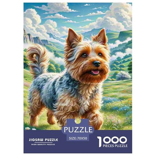 Schottischer Terrier Puzzles Lernspiel Spielzeug Wunderschönes Dekoration 1000 Teile Anspruchsvolles Hübsches Tier Puzzle Für Damen, Herren, Kinder Ab 14 Jahren 70x50cm/1000pcs von UXINYOUME