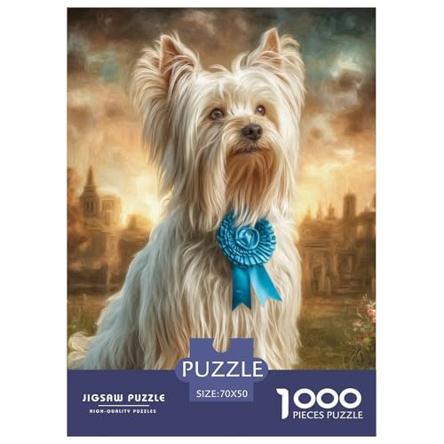 Süßer Haustierhund Puzzle Familien-Puzzlespiel Wunderschönes Dekoration 1000 Stück Anspruchsvolles Hübsches Tier Puzzle Für Erwachsene Und Kinder 70x50cm/1000pcs von UXINYOUME