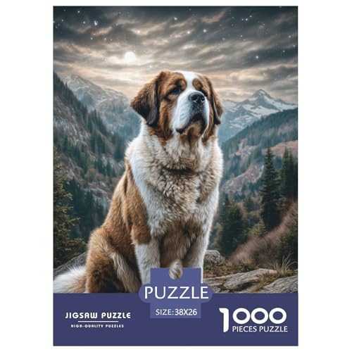Süßer Haustierhund Puzzle Familien-Puzzlespiel Wunderschönes Dekoration 1000 Teile Anspruchsvolles Hübsches Tier Puzzle Für Damen, Herren, Kinder Ab 14 Jahren 38x26cm/1000pcs von UXINYOUME