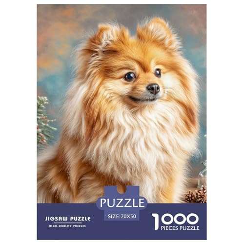 Süßer Haustierhund Puzzle Lernspiel Spielzeug Wunderschönes Dekoration 1000-teiliges Herausforderndes Hübsches Tier Puzzle Für Erwachsene Teenager 70x50cm/1000pcs von UXINYOUME