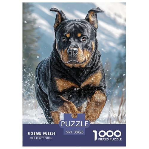 Süßer Haustierhund Puzzles Familien-Puzzlespiel Wunderschönes Dekoration 1000 Stück Herausforderndes Hübsches Tier Puzzle Für Damen, Herren, Kinder Ab 14 Jahren 38x26cm/1000pcs von UXINYOUME