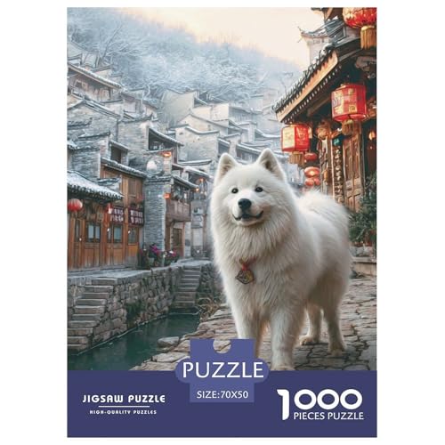 Süßer Haustierhund Puzzles Lernspiel Spielzeug Wohnungsdekoration 1000 Stück Hübsches Tier Puzzle Perfekt Für Damen, Herren, Kinder Ab 14 Jahren 70x50cm/1000pcs von UXINYOUME
