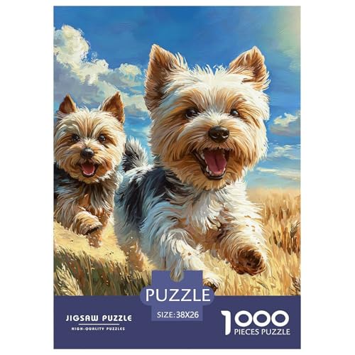 Süßer Haustierhund Puzzles Lernspiel Spielzeug Wunderschönes Dekoration 1000 Stück Herausforderndes Hübsches Tier Puzzle Für Erwachsene Und Kinder 38x26cm/1000pcs von UXINYOUME
