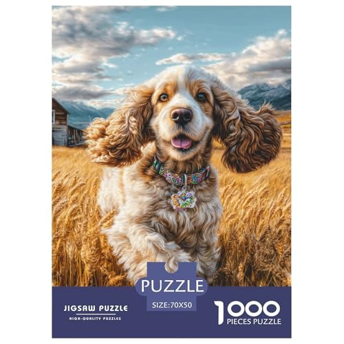 Süßer Haustierhund Puzzles Perfekt Für Spieleabende Heimdekoration 1000-teiliges Hübsches Tier Puzzle Perfekt Für Damen, Herren, Kinder Ab 14 Jahren 70x50cm/1000pcs von UXINYOUME