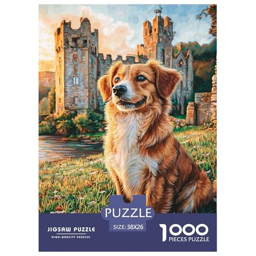 Süßer Hund Puzzles Lernspiel Spielzeug Heimdekoration 1000 Stück Anspruchsvolles Hübsches Tier Puzzle Für Damen, Herren, Kinder Ab 14 Jahren 38x26cm/1000pcs von UXINYOUME