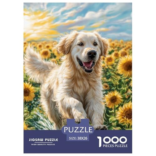 Süßer Hund Puzzles Lernspiel Spielzeug Wunderschönes Dekoration 1000 Stück Anspruchsvolles Hübsches Tier Puzzle Für Damen, Herren, Kinder Ab 14 Jahren 38x26cm/1000pcs von UXINYOUME