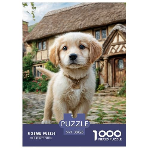 Süßer Hund Puzzles Perfekt Für Spieleabende Wunderschönes Dekoration 1000 Teile Anspruchsvolles Hübsches Tier Puzzle Für Erwachsene Und Kinder 38x26cm/1000pcs von UXINYOUME