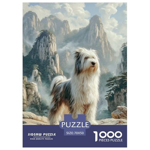 Süßer Hund Puzzles Perfekt Für Spieleabende Wunderschönes Dekoration 1000 Teile Anspruchsvolles Hübsches Tier Puzzle Für Erwachsene Und Kinder 70x50cm/1000pcs von UXINYOUME