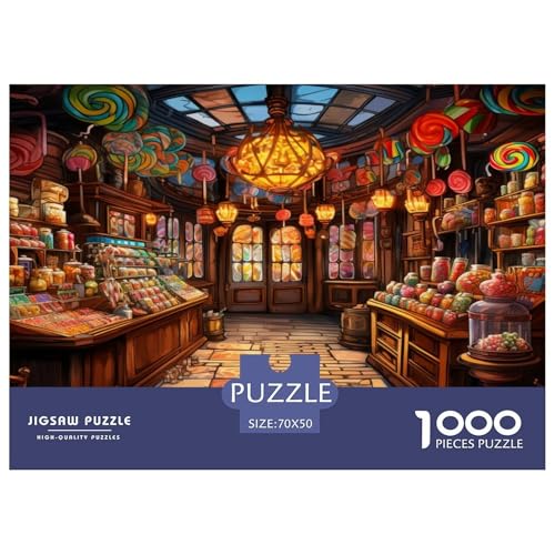 Süßigkeiten Store Puzzles Perfekt Für Spieleabende Wunderschönes DekoRatteteteteion 1000 Teile Anspruchsvolles Fairy Tales Puzzle Für Erwachsene Und Kinder 70x50cm/1000pcs von UXINYOUME