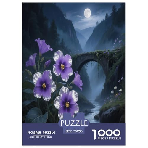 Violett Puzzles 1000 Teile Schwer Puzzle Spielzeug Lernspiel Impossible Herausforderung Spielzeug Für Erwachsene Und Kinder Ab 14 Jahren 70x50cm/1000pcs von UXINYOUME