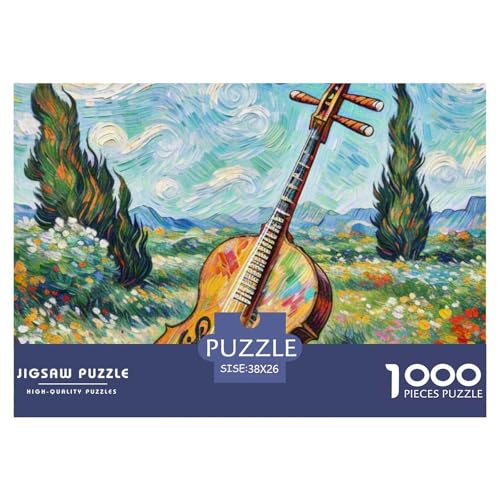 Violinen Puzzles Perfekt Für Spieleabende Heimdekoration 1000-teiliges Musikinstrumente Puzzle Perfekt Für Damen, Herren, Kinder Ab 14 Jahren 38x26cm/1000pcs von UXINYOUME