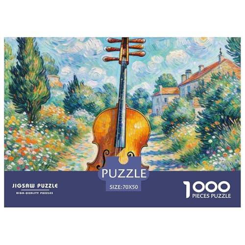 Violinen Puzzles Perfekt Für Spieleabende Wohnungsdekoration 1000 Stück Musikinstrumente Puzzle Perfekt Für Damen, Herren, Kinder Ab 14 Jahren 70x50cm/1000pcs von UXINYOUME