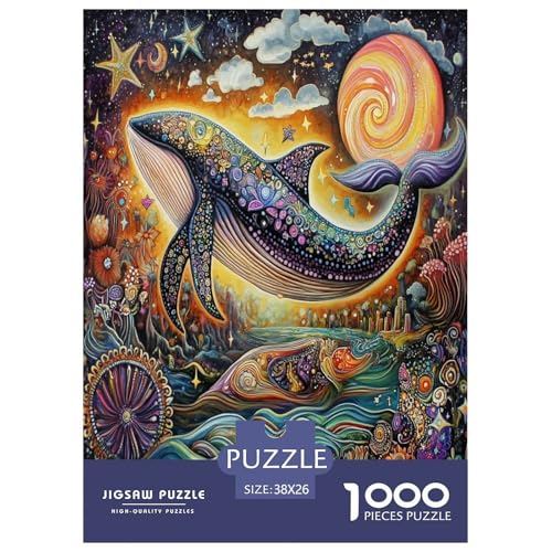Wal Puzzle 1000-teilige Schwer Puzzle Spielzeug Lernspiel Impossible Herausforderungsspielzeug Für Erwachsene Und Kinder in Bewährter 38x26cm/1000pcs von UXINYOUME