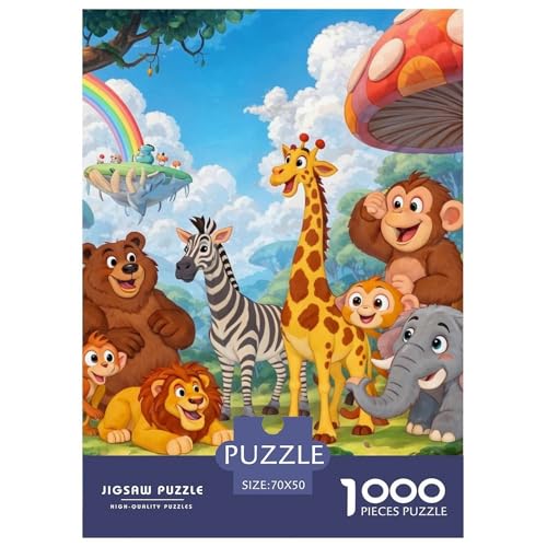 Wildtiere Puzzles Lernspiel Spielzeug Wohnungsdekoration 1000 Stück Animaux mignons Puzzle Perfekt Für Damen, Herren, Kinder Ab 14 Jahren 70x50cm/1000pcs von UXINYOUME