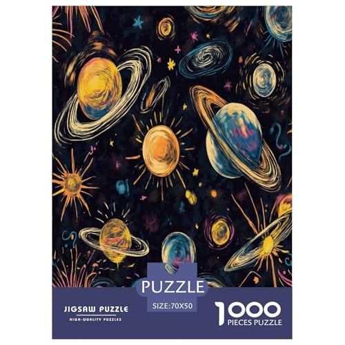 kosmische Planeten Puzzles 1000 Teile Schwer Puzzle Spielzeug Pädagogisches Spiel Impossible Herausforderungsspielzeug Für Erwachsene Kinder 70x50cm/1000pcs von UXINYOUME