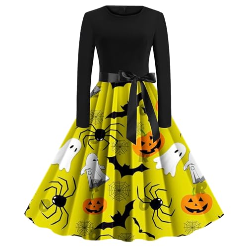 UXSELKCD halloween kostüme, halloween kostüm m?, red riding hood costume, gothic kleid schwarz, korsett mit trägern, led maske, cosplay kostüm für damen, gesichtstattoo, kürbiskleid von UXSELKCD