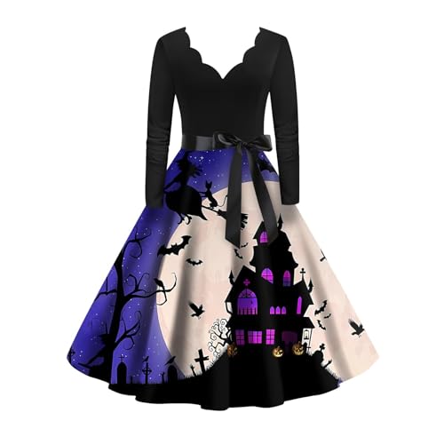 UXSELKCD hexe kostüm damen, tote braut kostüm damen, rock schwarz halloween, maske leuchtend, kleid rot, gothic kleid kurz, fledermaus tutu, schwarze kutte mit kapuze, to maske, goth von UXSELKCD