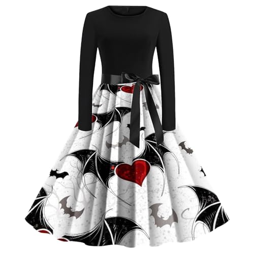 UXSELKCD kostüme halloween, halloween kostüm damen, voodoo kostüm damen, piratenkleid, schwarze böse, ghostface kleid, kostüme mit s, schwarzes kleid mit korsett, hexenhut schwarz von UXSELKCD