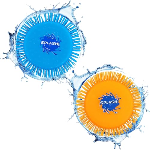 UYGTHI Wasser Frisbee 2 Stück, Soft Wasserspielzeug für Kinder und Erwachsene, Pool Spielzeug Kinder Aus Schaumstoff, Strandspiele Wasser-Wurfscheibe Ø17cm, Weich, Leicht, Wasserdicht UYGTHI Wasser Frisbee 2 Stück, Soft Wasserspielzeug für Kinder und Erwachsene, Pool Spielzeug Kinder Aus Schaumstoff, Strandspiele Wasser-Wurfscheibe Ø17cm, Weich, Leicht, Wasserdicht von UYGTHI