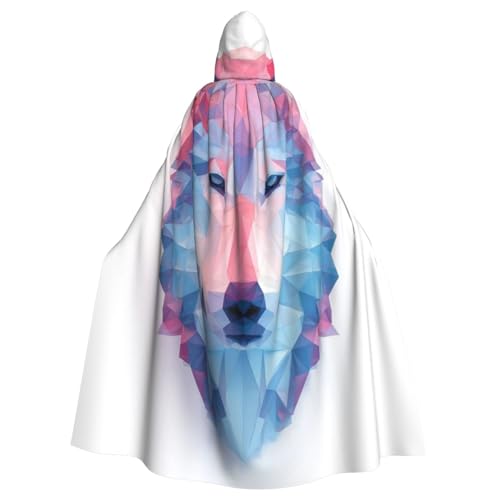 UYHhgqw Buntes Wolfskopf-Hexenkostüm – Herren und Damen Kapuzenumhang – Horror-Horror-Halloween-Kostüm – Cosplay-Kostüm UYHhgqw Buntes Wolfskopf-Hexenkostüm – Herren und Damen Kapuzenumhang – Horror-Horror-Halloween-Kostüm – Cosplay-Kostüm von UYHhgqw
