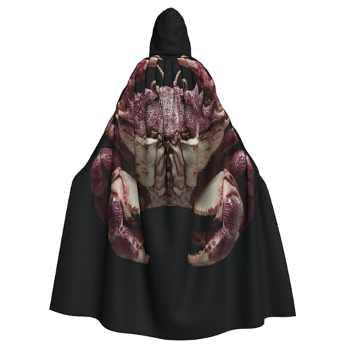 UYHhgqw Crabs Gaze Halloween Hexenkostüm Herren Damen Kapuzenumhang Horror Horror Halloween Kostüm Cosplay Kostüm von UYHhgqw