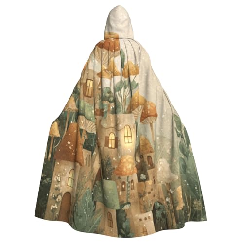 UYHhgqw Das Pilzhaus Halloween Hexenkostüm Herren Damen Kapuzenumhang Horror Horror Halloween Kostüm Cosplay Kostüm von UYHhgqw