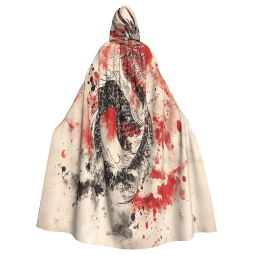 UYHhgqw Dragon's Anger Halloween Hexenkostüm Herren Damen Kapuzenumhang Horror Horror Halloween Kostüm Cosplay Kostüm von UYHhgqw