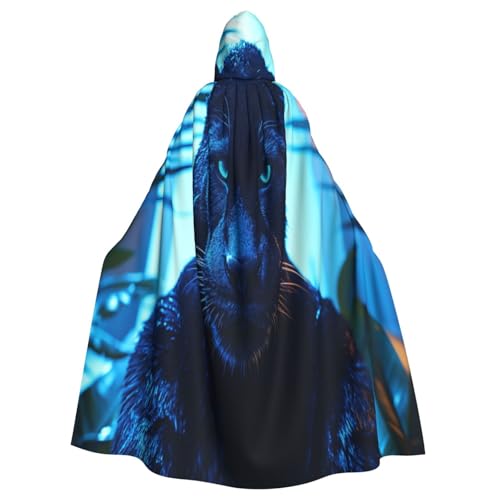 UYHhgqw Fierce Leopard Halloween Hexenkostüm Herren Damen Kapuzenumhang Horror Horror Halloween Kostüm Cosplay Kostüm von UYHhgqw