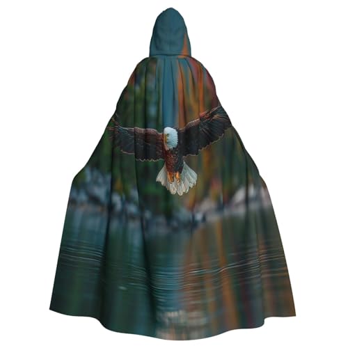 UYHhgqw Fliegender Adler Halloween Hexe Kostüm Herren Damen Kapuzenumhang Horror Horror Halloween Kostüm Cosplay Kostüm von UYHhgqw