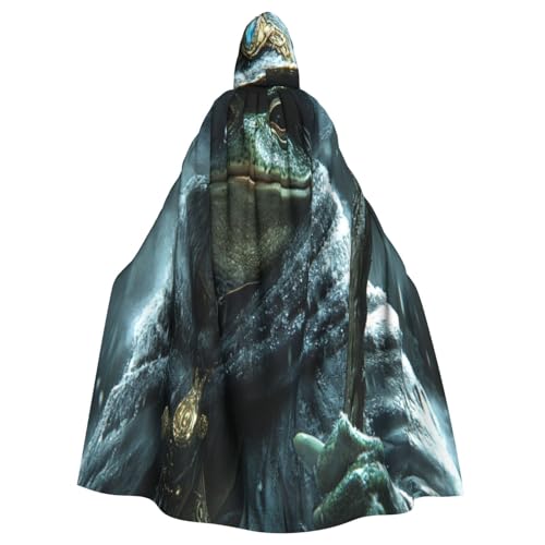 UYHhgqw Frosch Zauberer Halloween Hexenkostüm Herren Damen Kapuzenumhang Horror Horror Halloween Kostüm Cosplay Kostüm von UYHhgqw