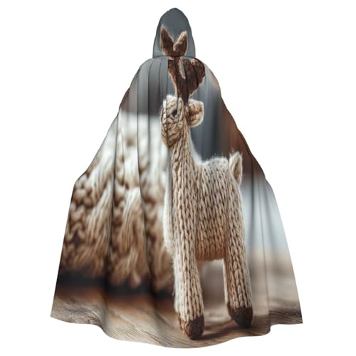 UYHhgqw Gestricktes Hirsch Halloween Hexenkostüm Herren Damen Kapuzenumhang Horror Horror Halloween Kostüm Cosplay Kostüm von UYHhgqw