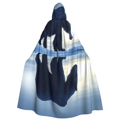 UYHhgqw Lonely Eisbär Halloween Hexenkostüm Herren Damen Kapuzenumhang Horror Horror Halloween Kostüm Cosplay Kostüm von UYHhgqw