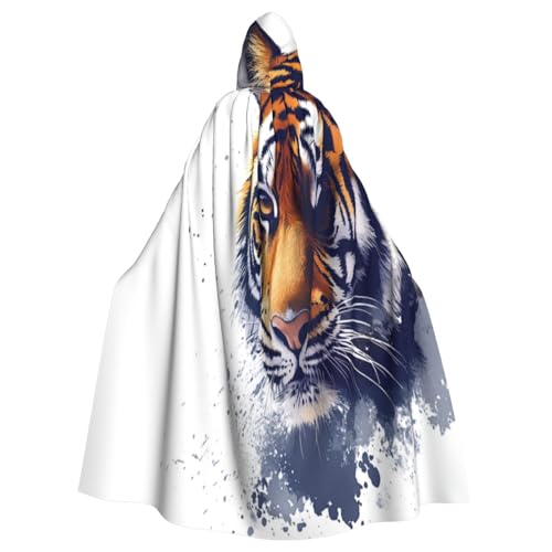UYHhgqw Mighty Tiger Halloween Hexenkostüm Herren Damen Kapuzenumhang Horror Horror Halloween Kostüm Cosplay Kostüm von UYHhgqw
