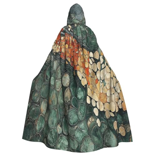 UYHhgqw Steinschlange Puzzle Halloween Hexenkostüm Herren Damen Kapuzenumhang Horror Horror Halloween Kostüm Cosplay Kostüm von UYHhgqw