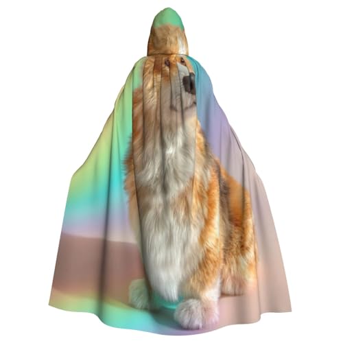UYHhgqw Süßes kleines Hunde-Hexenkostüm – Herren und Damen Kapuzenumhang – Horror Horror Halloween-Kostüm – Cosplay-Kostüm von UYHhgqw