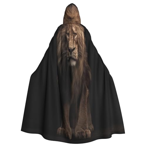 UYHhgqw The Anger Of A Lion Halloween Hexenkostüm Herren Damen Kapuzenumhang Horror Horror Halloween Kostüm Cosplay Kostüm von UYHhgqw