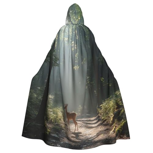 UYHhgqw The Forest Under The Sunshine Halloween Hexenkostüm Herren Damen Kapuzenumhang Horror Horror Halloween Kostüm Cosplay Kostüm von UYHhgqw