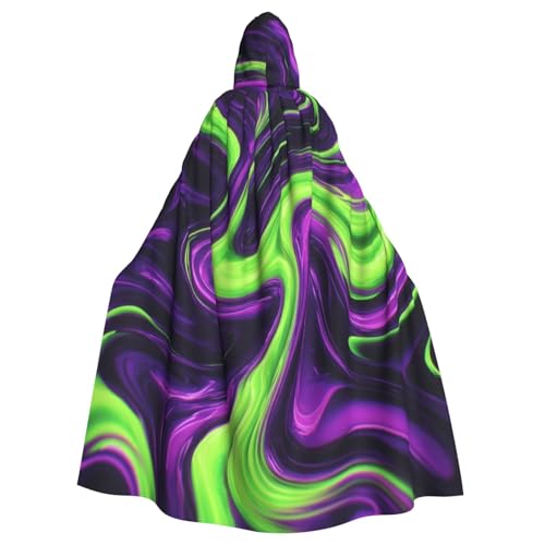 UYHhgqw The Mystery of Color Halloween-Hexenkostüm – Umhang mit Kapuze für Herren und Damen – Horror-Horror-Halloween-Kostüm – Cosplay-Kostüm von UYHhgqw