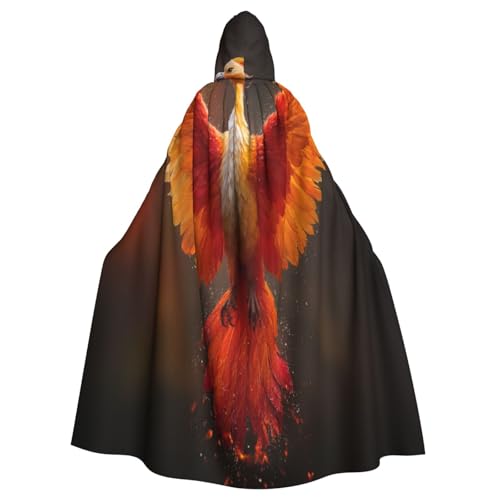 UYHhgqw The Red Phoenix Halloween Hexenkostüm Herren Damen Kapuzenumhang Horror Horror Halloween Kostüm Cosplay Kostüm von UYHhgqw
