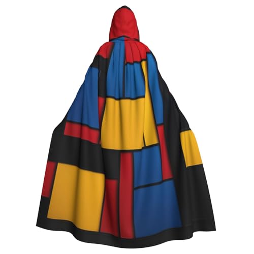 UYHhgqw The Temptation Of Color Halloween-Hexenkostüm – Umhang mit Kapuze für Herren und Damen – Horror-Horror-Halloween-Kostüm – Cosplay-Kostüm von UYHhgqw