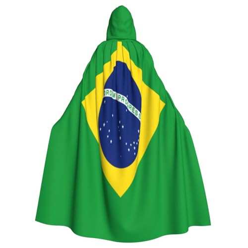 Uyhhgqw Brasilianische Flagge Halloween Hexenkostüm Herren Damen Kapuzenumhang Horror Horror Halloween Kostüm Cosplay Kostüm von UYHhgqw