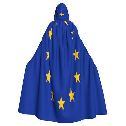 Uyhhgqw EU-Flagge Halloween Hexenkostüm Herren Damen Kapuzenumhang Horror Horror Halloween Kostüm Cosplay Kostüm von UYHhgqw