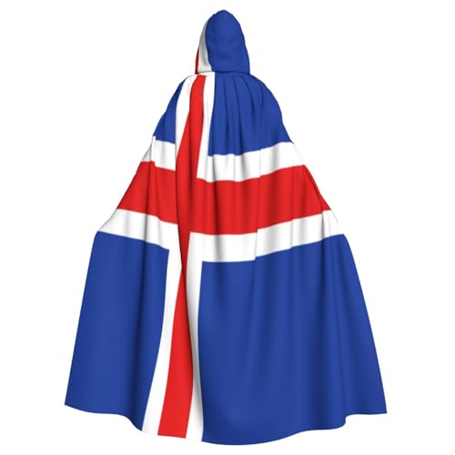 Uyhhgqw Flagge Islands Halloween Hexenkostüm Herren Damen Kapuzenumhang Horror Horror Halloween Kostüm Cosplay Kostüm von UYHhgqw