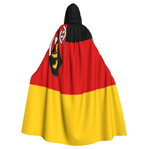 Uyhhgqw Flagge des Staates Rheinland-Pfalz Halloween Hexenkostüm Herren Damen Kapuzenumhang Horror Horror Halloween Kostüm Cosplay Kostüm von UYHhgqw