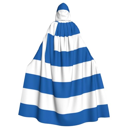 Uyhhgqw Griechische Flagge Halloween Hexenkostüm Herren Damen Kapuzenumhang Horror Horror Halloween Kostüm Cosplay Kostüm von UYHhgqw