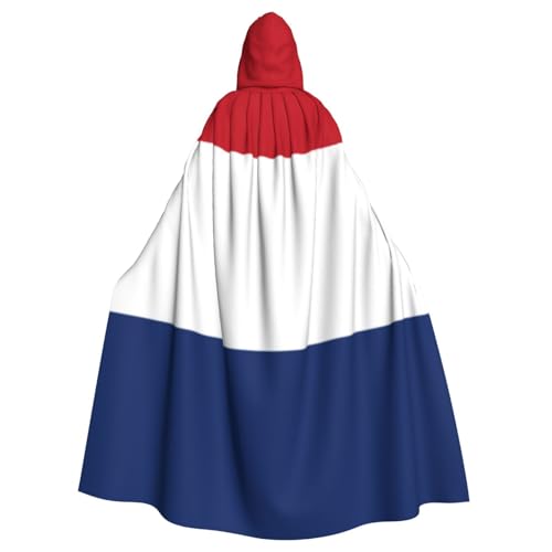 Uyhhgqw Halloween Hexenkostüm mit niederländischer Flagge, für Herren und Damen, mit Kapuze, Horror, Horror, Halloween-Kostüm, Cosplay-Kostüm von UYHhgqw