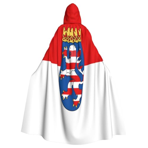 Uyhhgqw Hessische Flagge Halloween Hexenkostüm Herren Damen Kapuzenumhang Horror Horror Halloween Kostüm Cosplay Kostüm von UYHhgqw